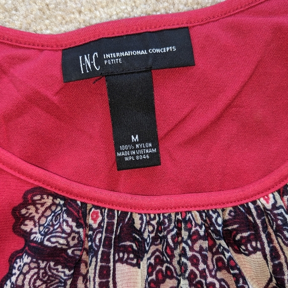 INC International Concepts Peekaboo Shoulder Top / Cold Shoulder Blouse - Picture 4 of 7